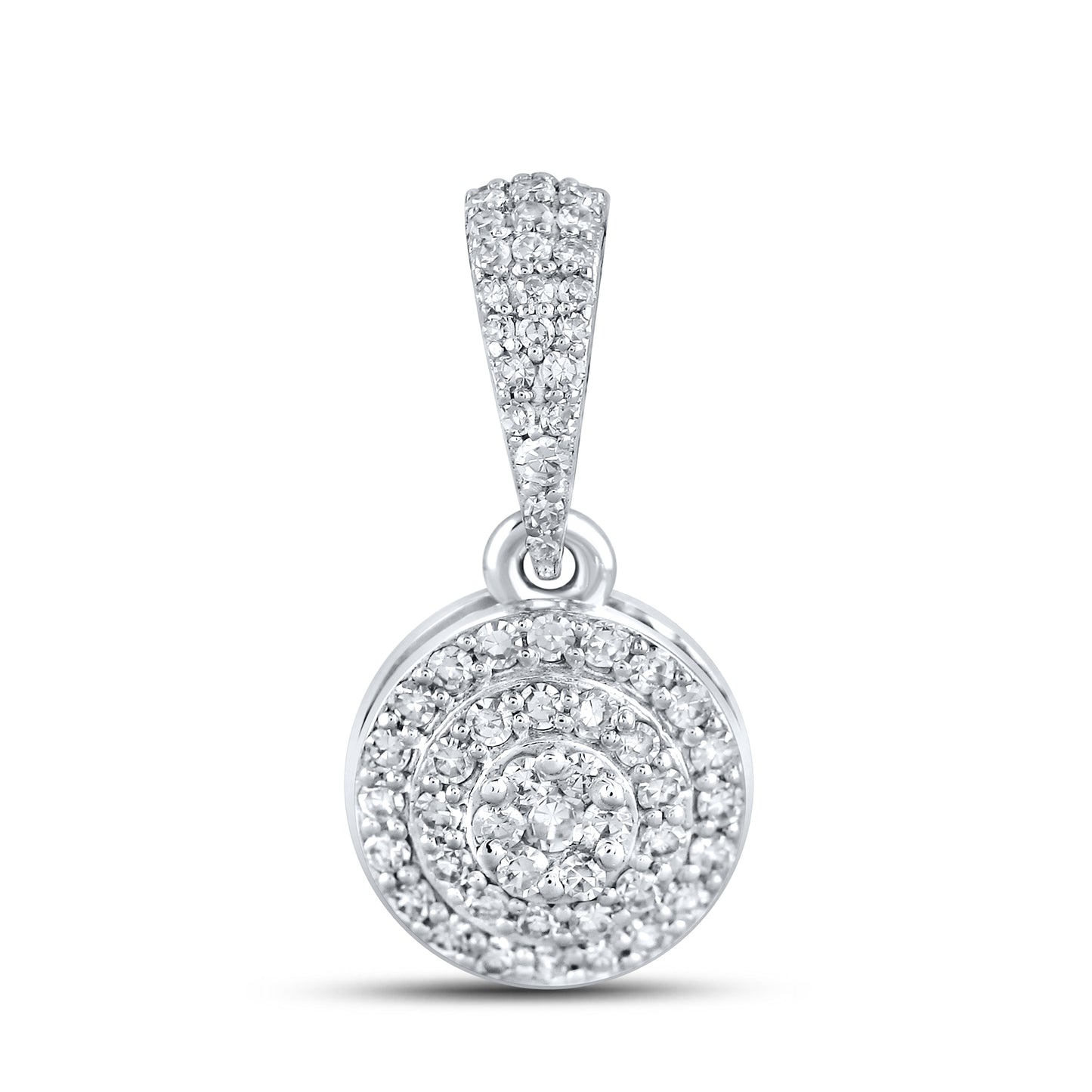 10kt White Gold 0.25 CTW Diamond Pendant With 10kt Chain