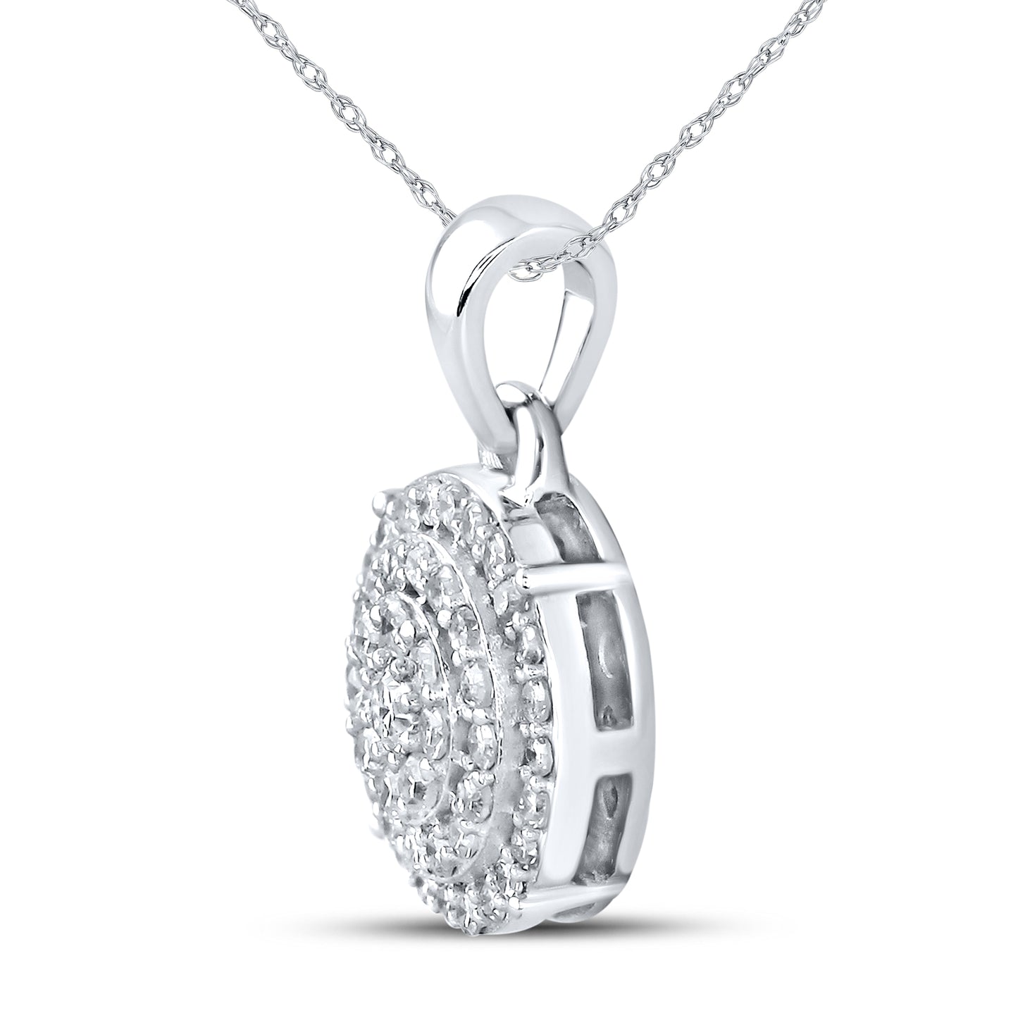 10kt White Gold 0.34 CTW Diamond Pendant