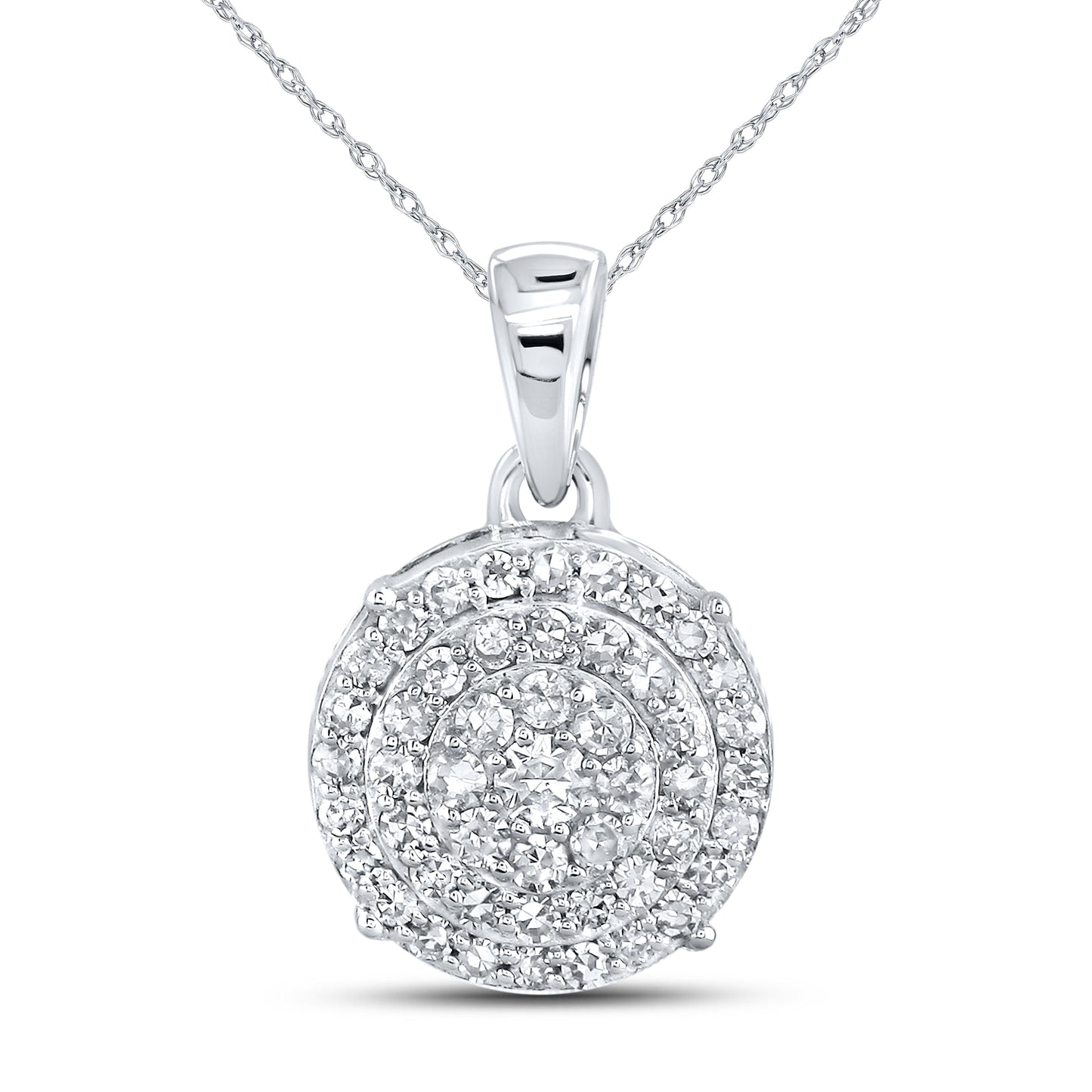 10kt White Gold 0.34 CTW Diamond Pendant