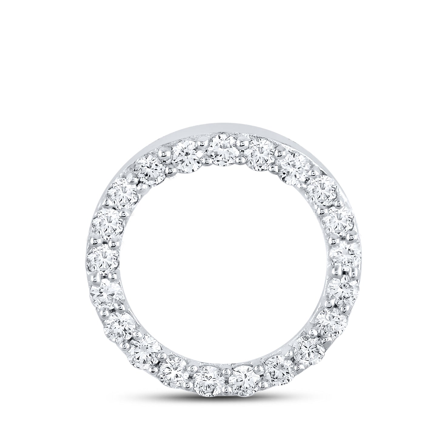 14kt White Gold 0.25 CTW Diamond Pendant With 10kt Chain
