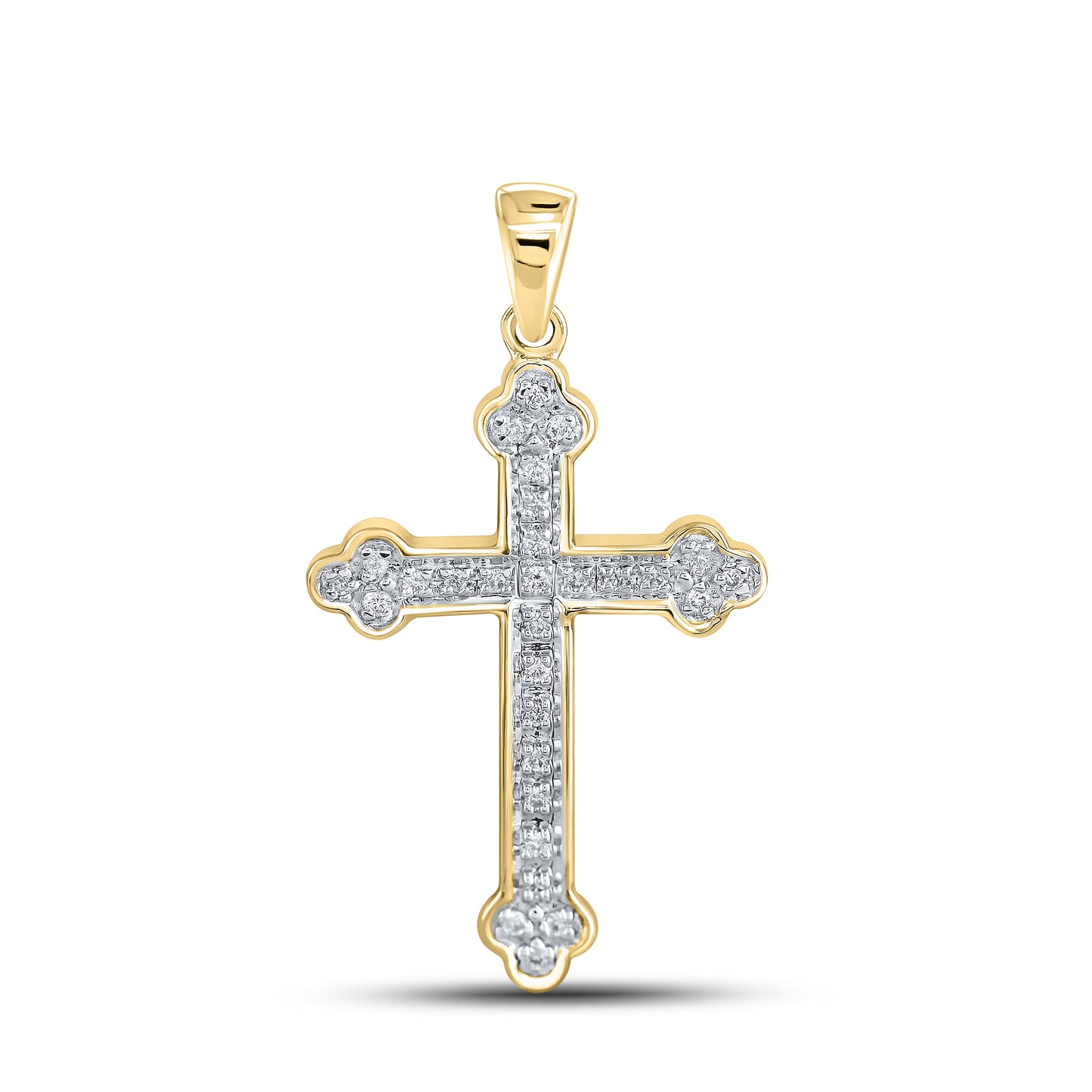 10kt Yellow Gold 1/10 CTW Diamond Pendant With 10kt Chain