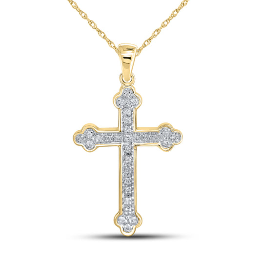 10kt Yellow Gold 1/10 CTW Diamond Pendant With 10kt Chain