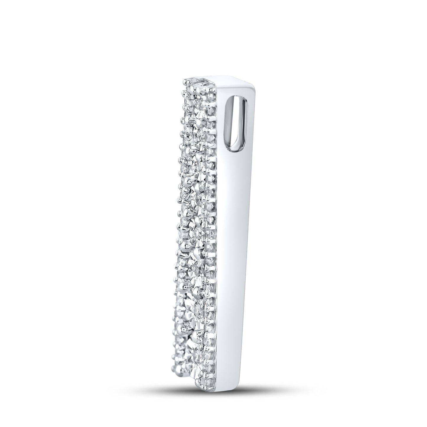 10kt White Gold 0.20 CTW Natural Diamond Pendant