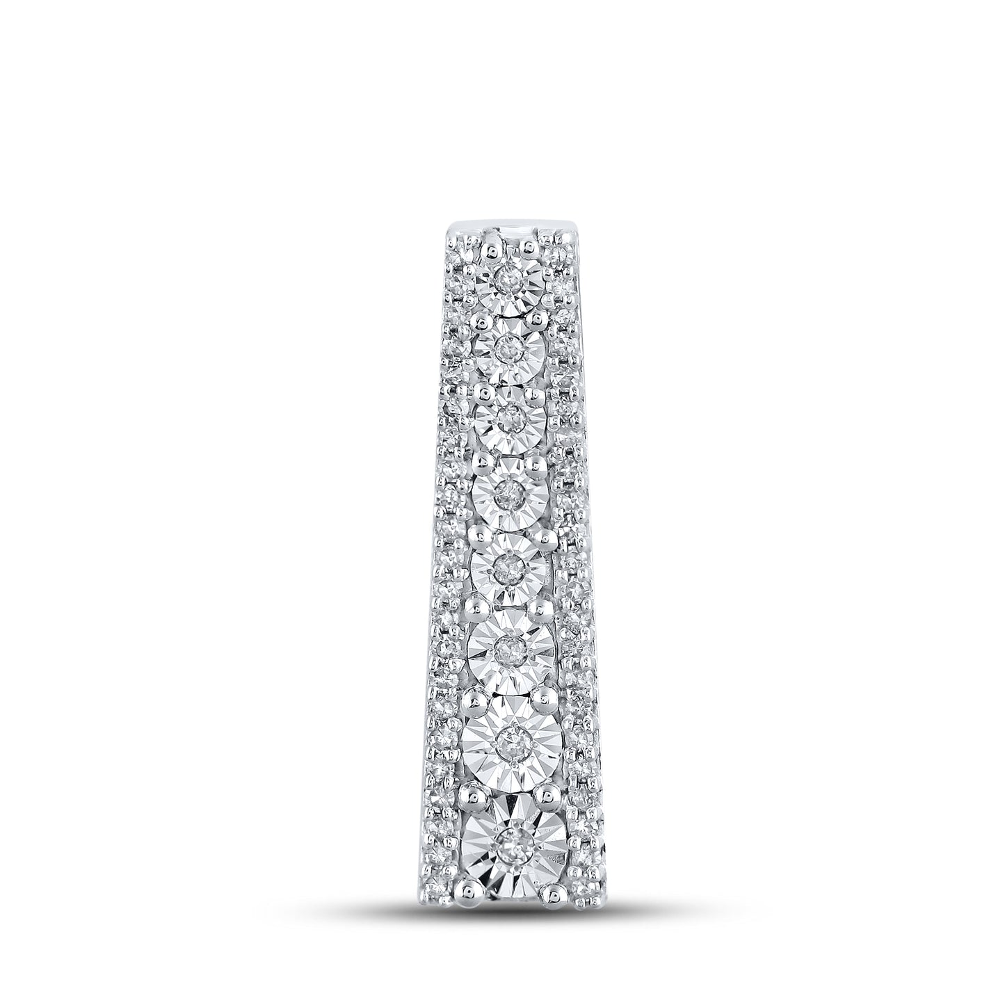 10kt White Gold 0.20 CTW Natural Diamond Pendant