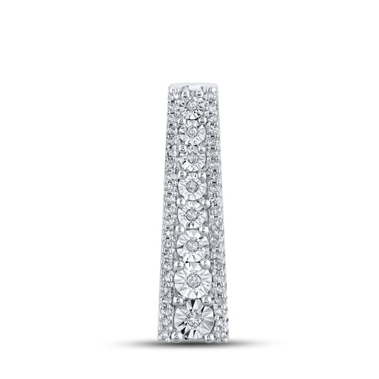 10kt White Gold 0.20 CTW Natural Diamond Pendant