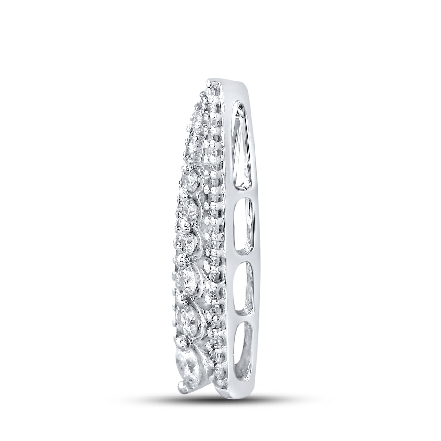 14kt White Gold 0.40 CTW Natural Diamond Pendant