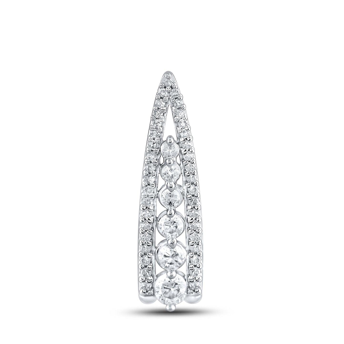 14kt White Gold 0.40 CTW Natural Diamond Pendant
