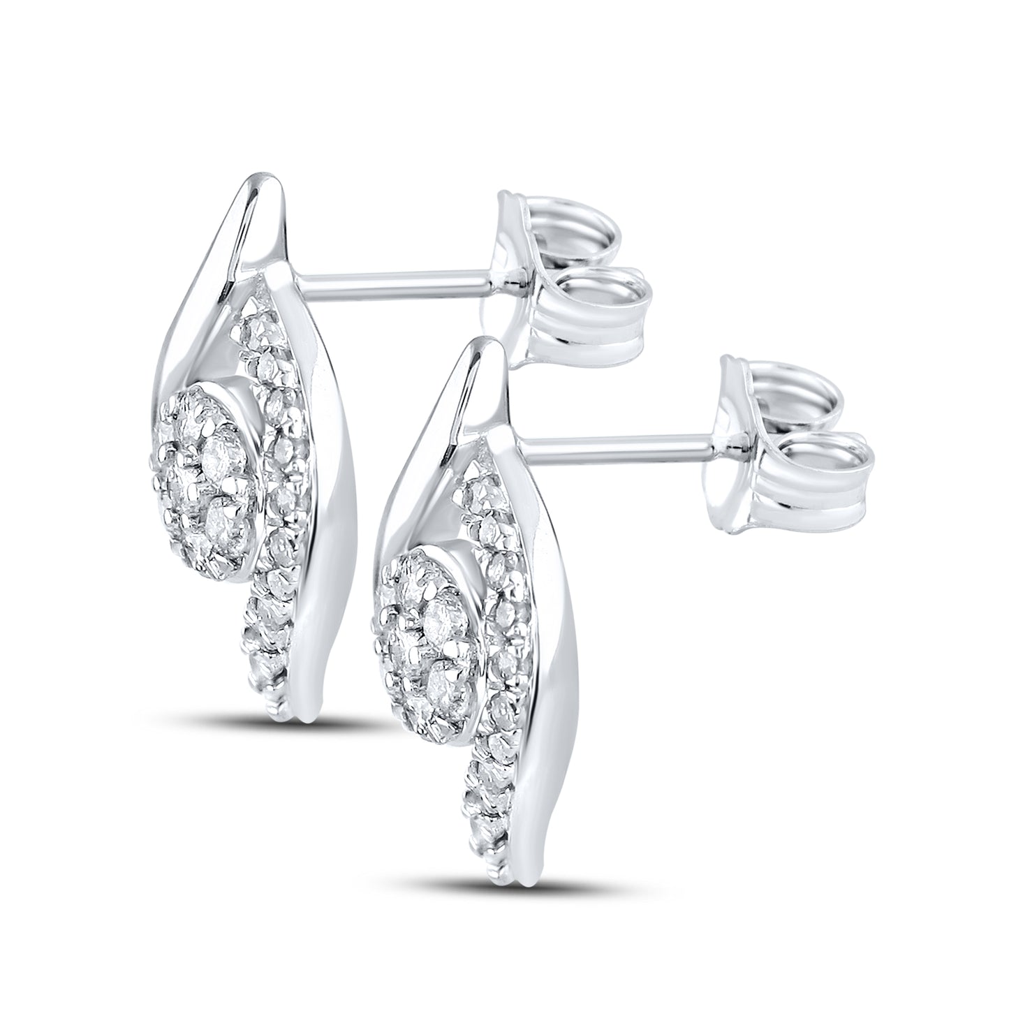 14kt White Gold 0.33 CTW Natural Diamond Earring