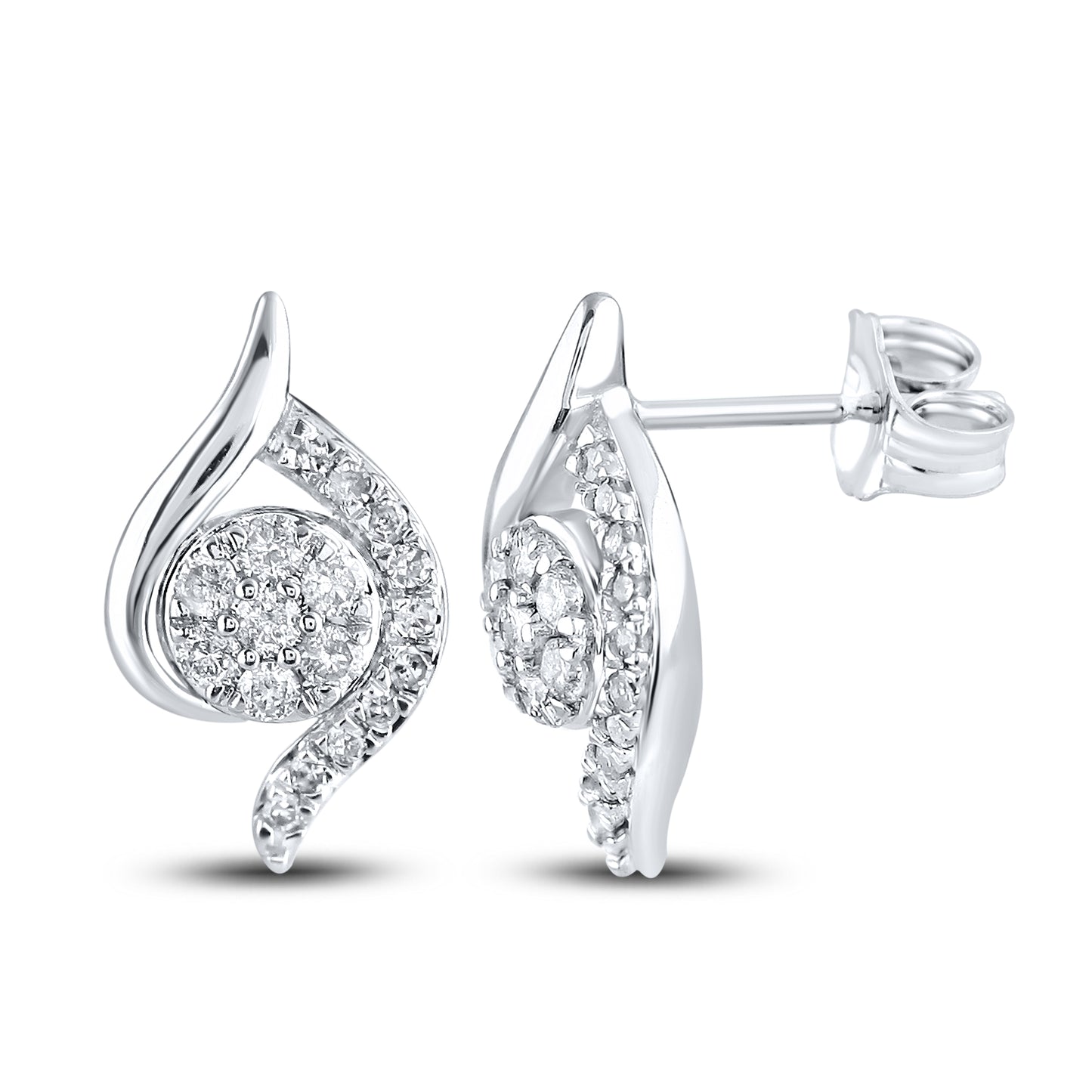 14kt White Gold 0.33 CTW Natural Diamond Earring