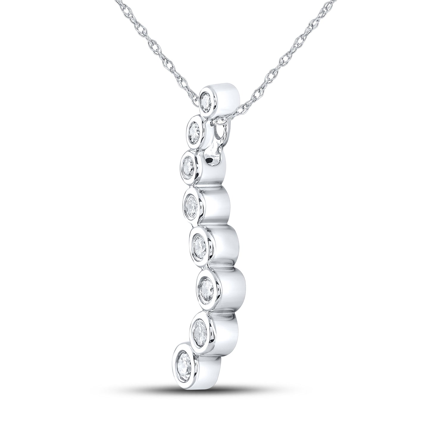 10kt White Gold 0.20 CTW Diamond Pendant