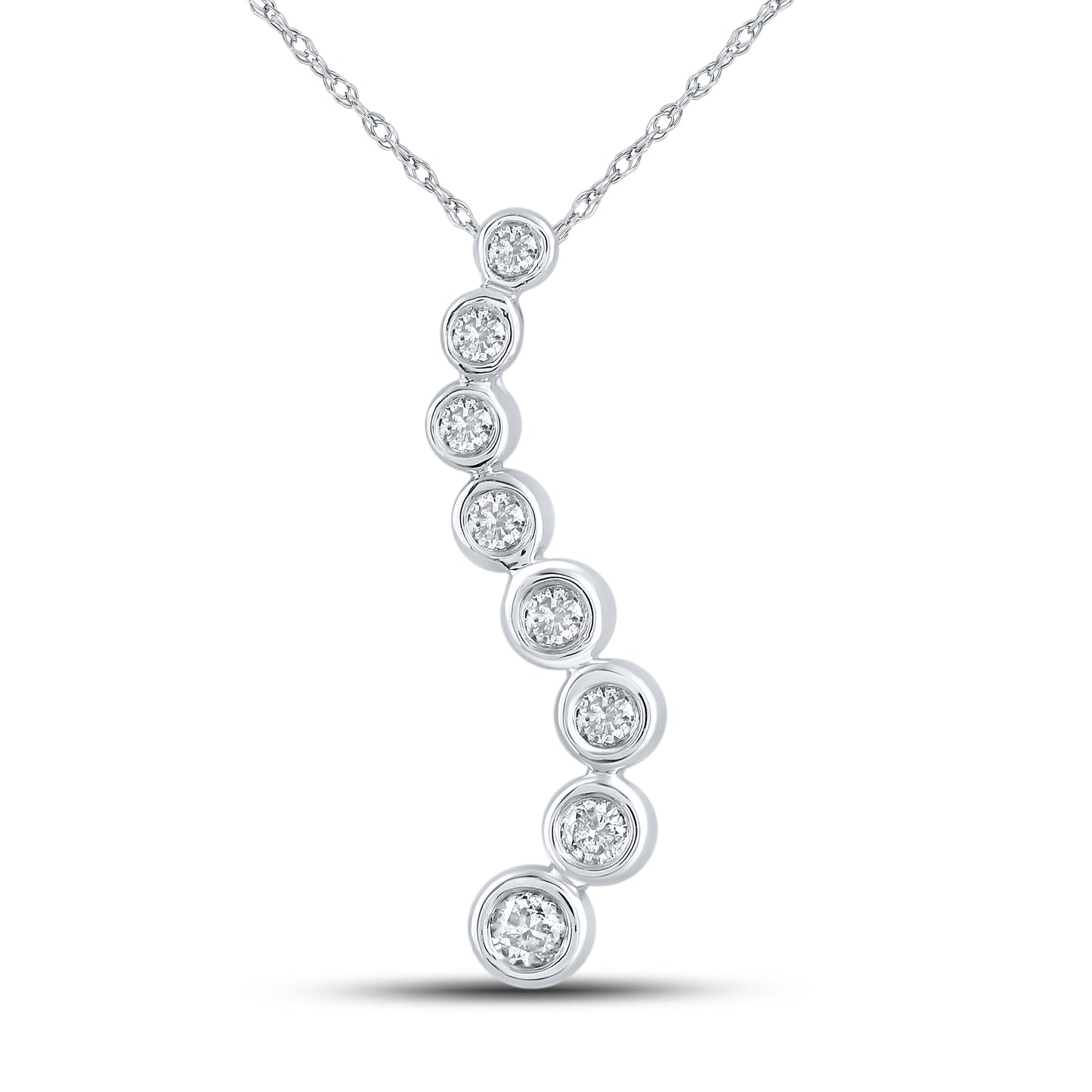 10kt White Gold 0.20 CTW Diamond Pendant