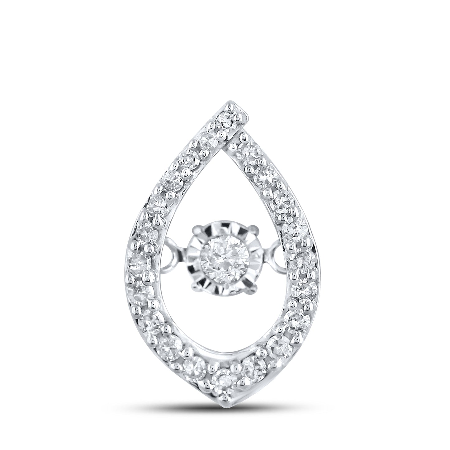 10kt White Gold 0.20 CTW Diamond Pendant