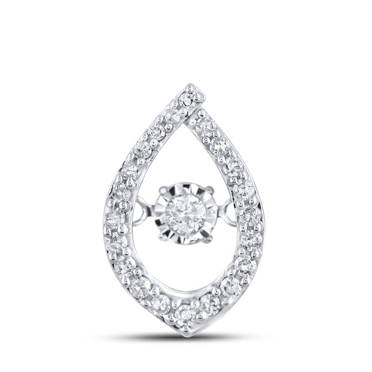 10kt White Gold 0.20 CTW Diamond Pendant