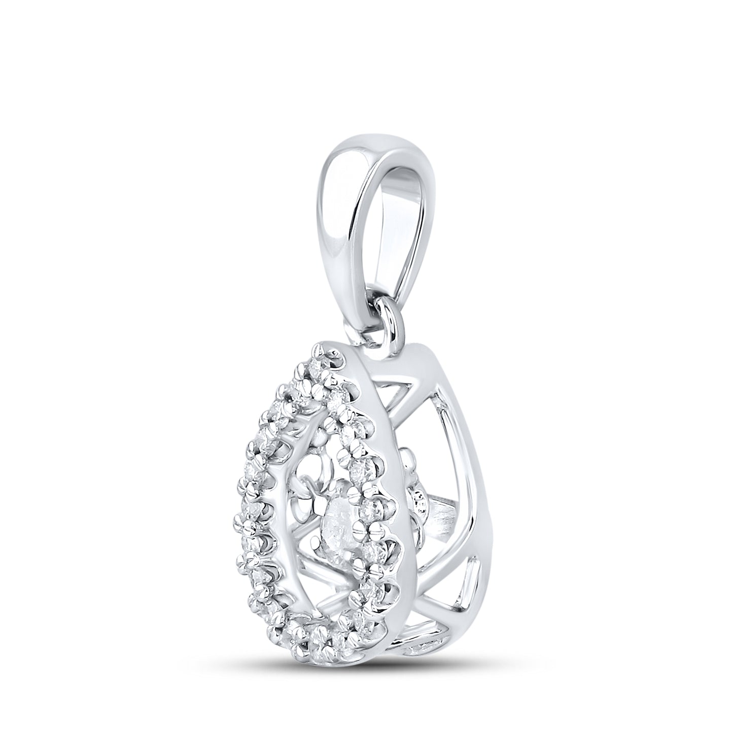 10kt White Gold 0.20 CTW Diamond Pendant