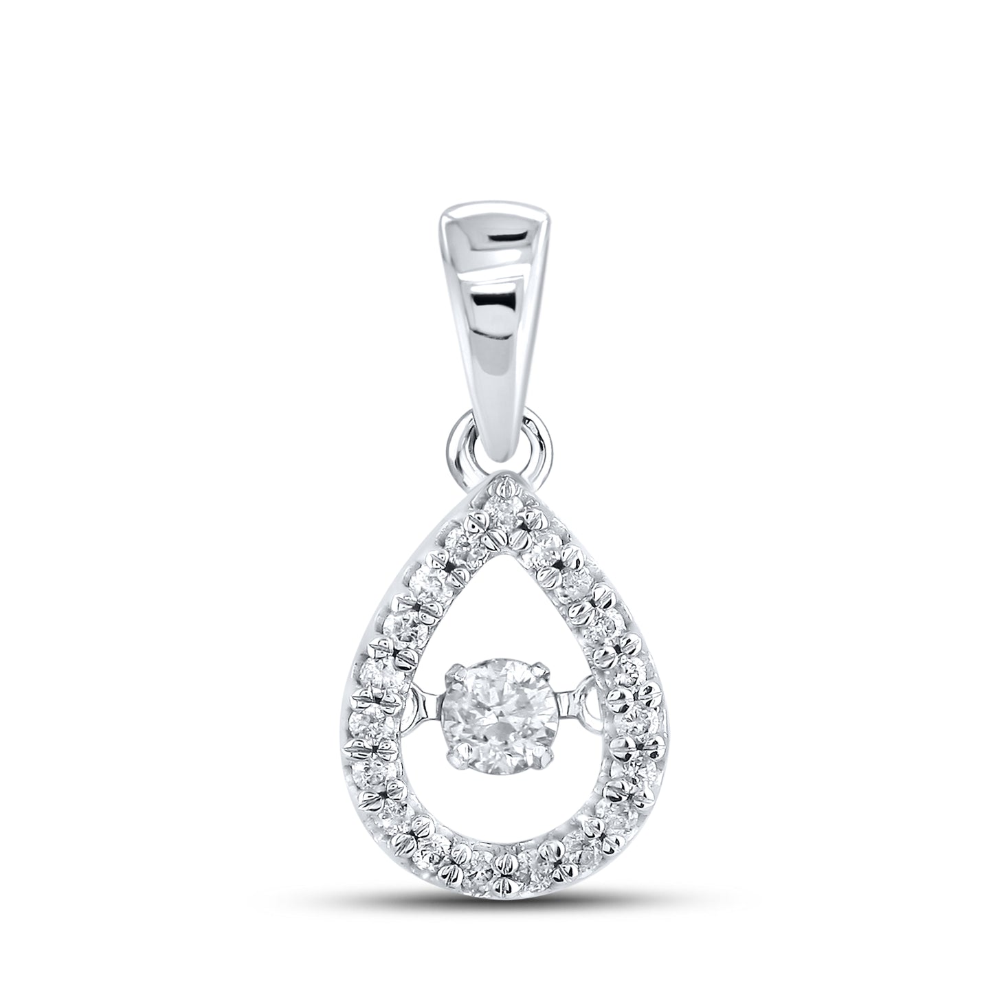10kt White Gold 0.20 CTW Diamond Pendant