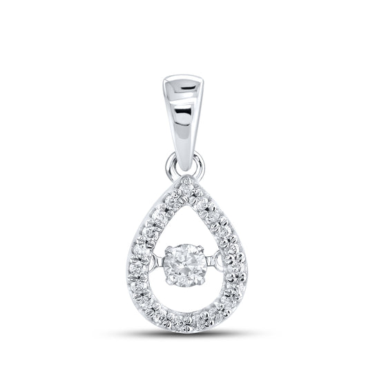 10kt White Gold 0.20 CTW Diamond Pendant