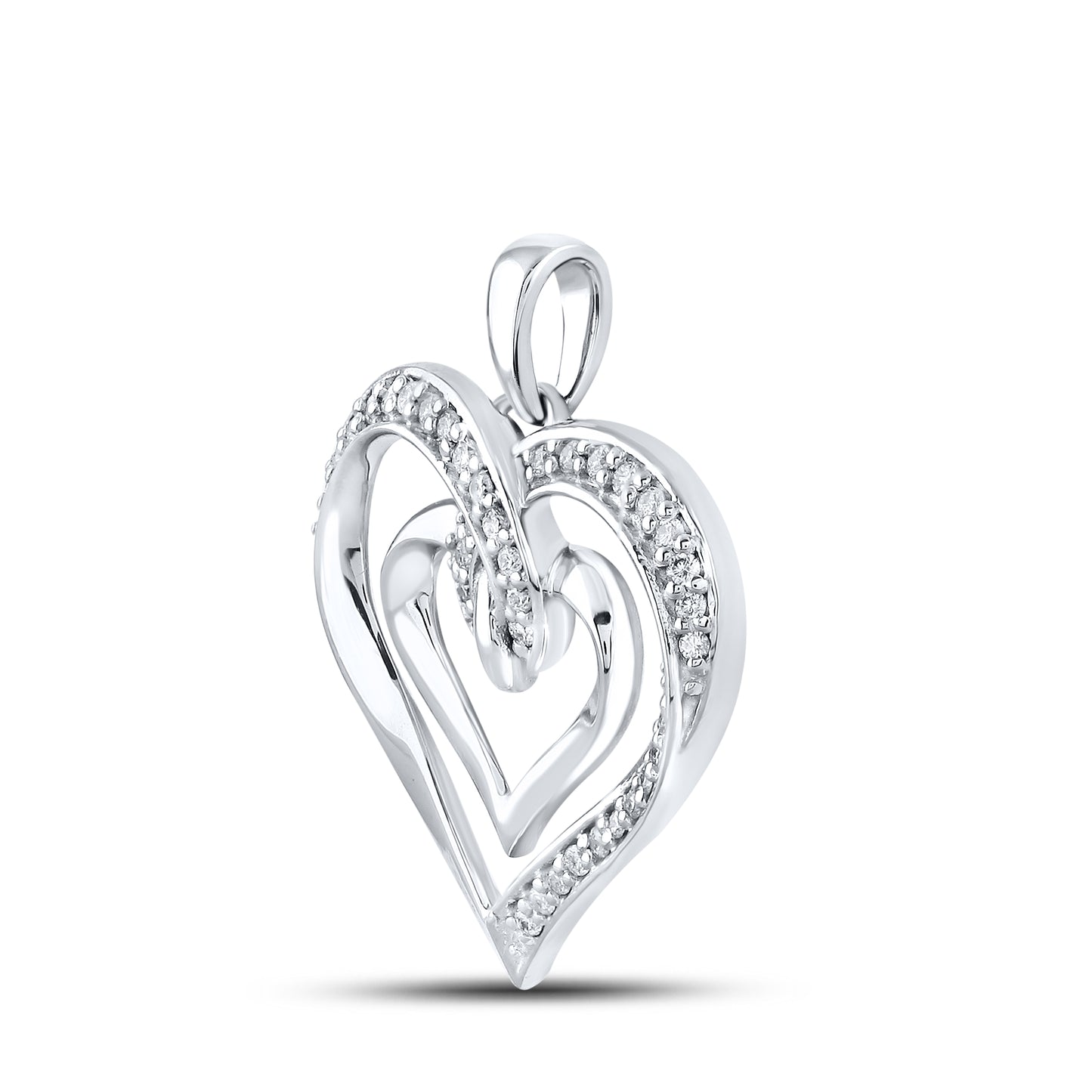 14kt White Gold 1/6 CTW Diamond Pendant With 14kt Chain