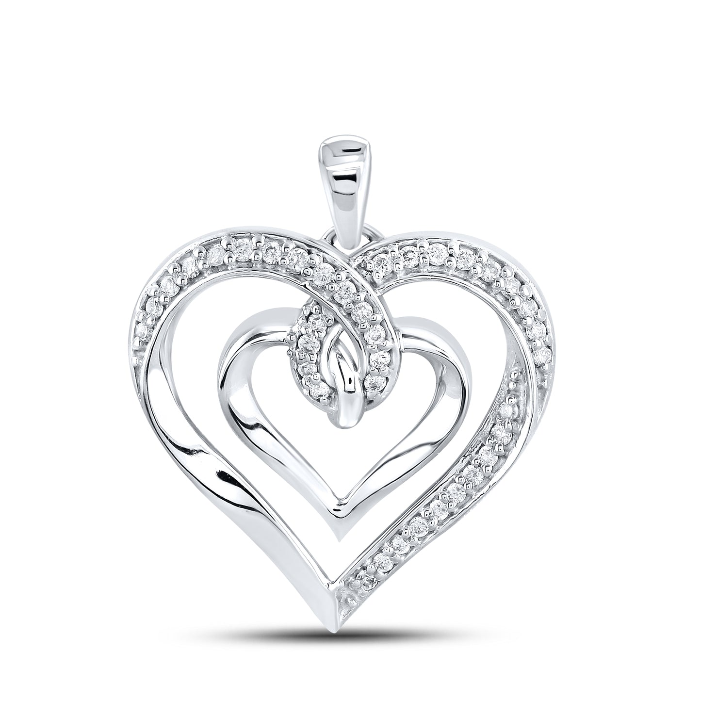 14kt White Gold 1/6 CTW Diamond Pendant With 14kt Chain