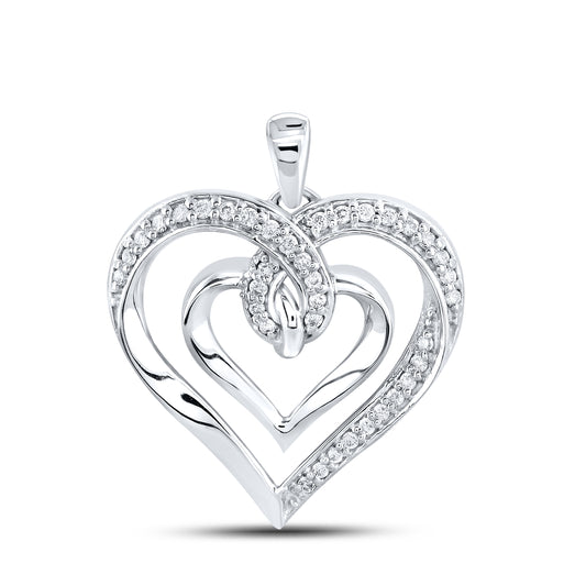 14kt White Gold 1/6 CTW Diamond Pendant With 14kt Chain