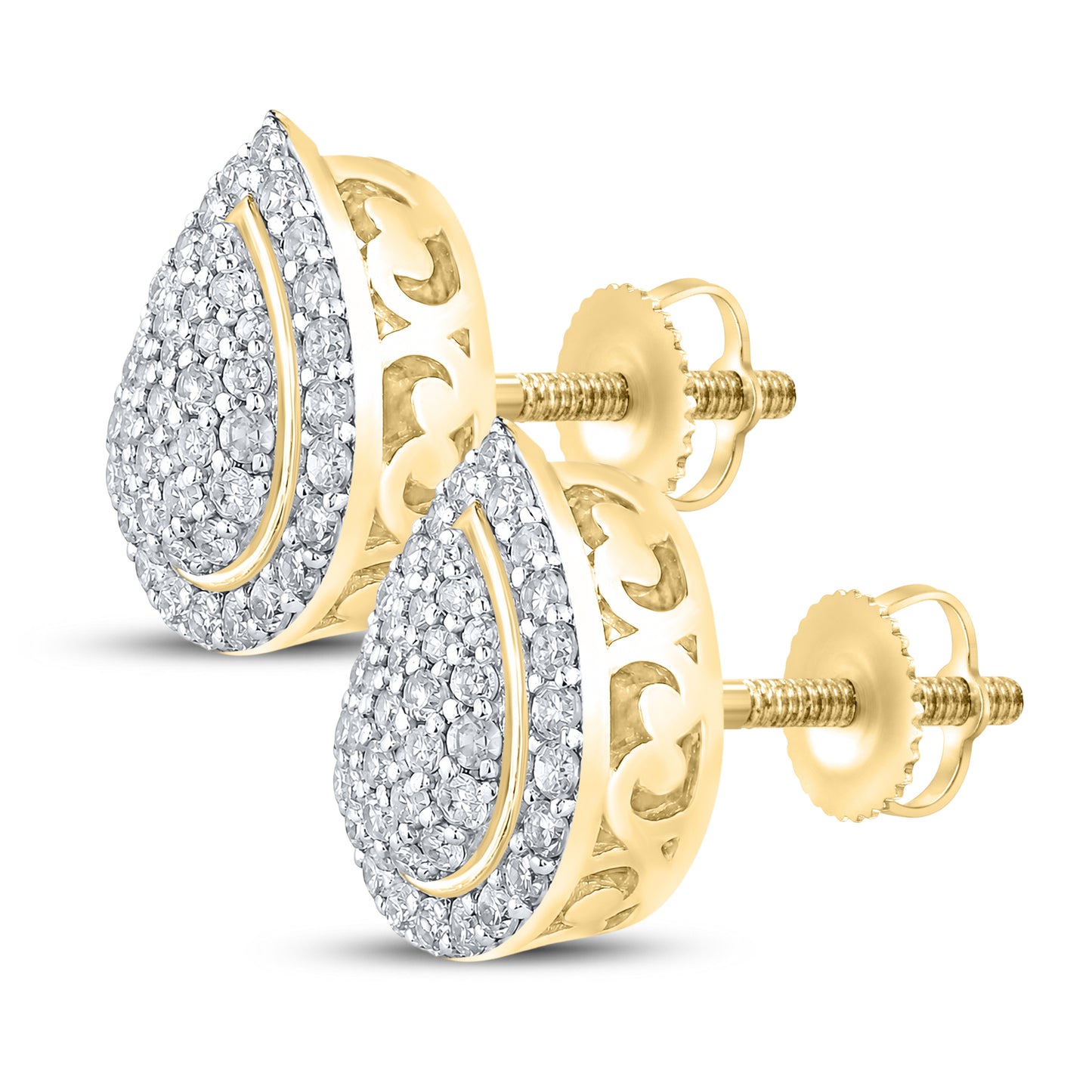 10kt Yellow Gold 0.43 CTW Natural Diamond Earrings