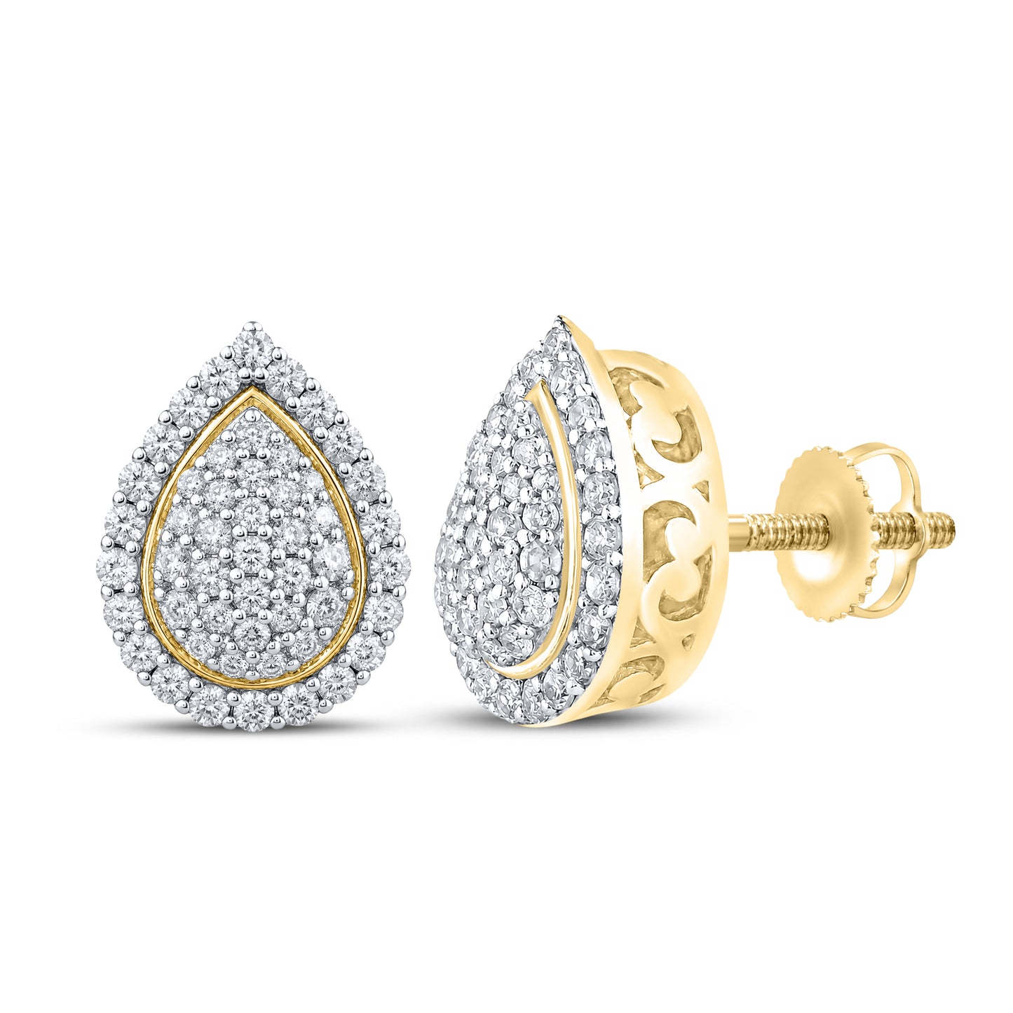 10kt Yellow Gold 0.43 CTW Natural Diamond Earrings