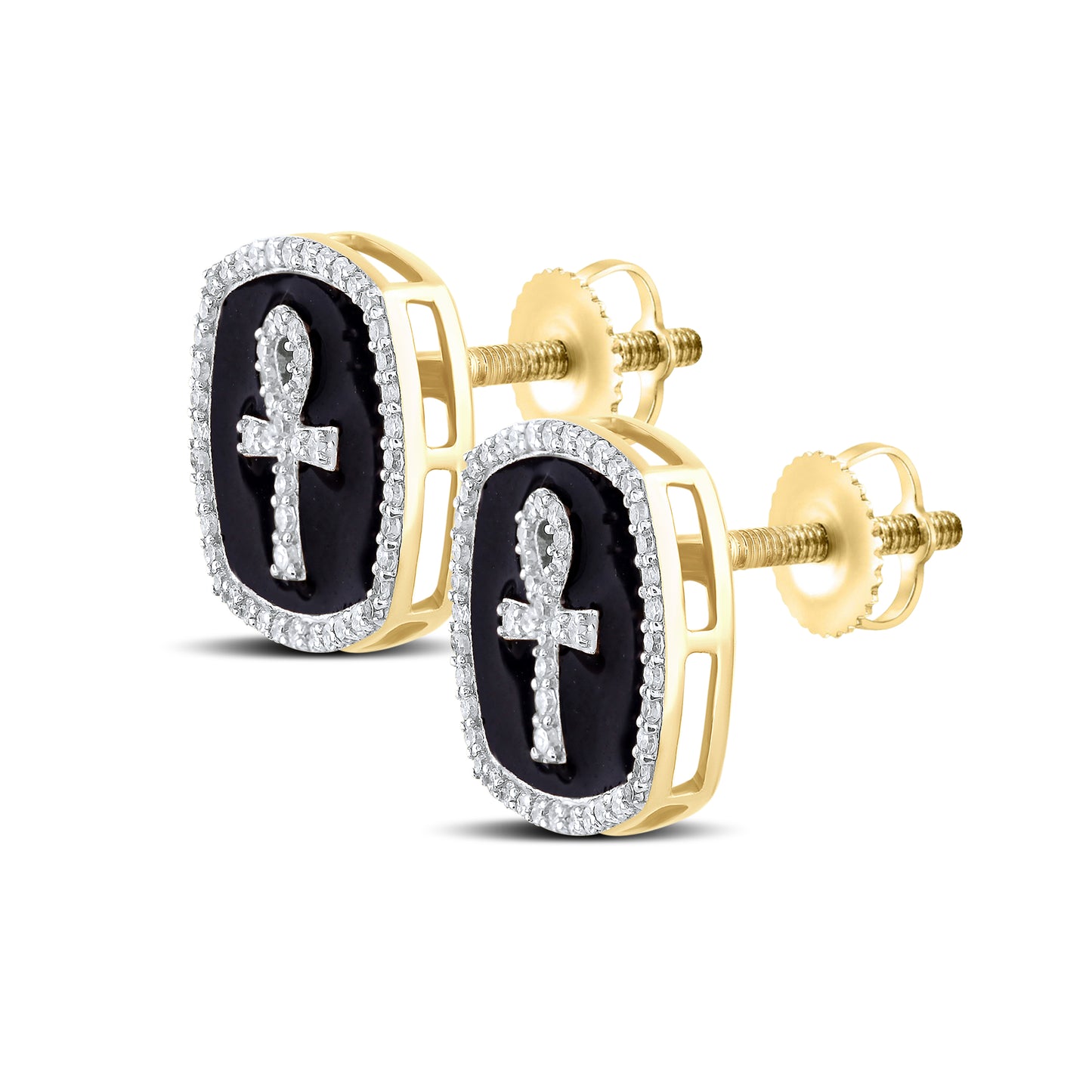 10kt Yellow Gold 0.37 CTW Natural Diamond Earrings