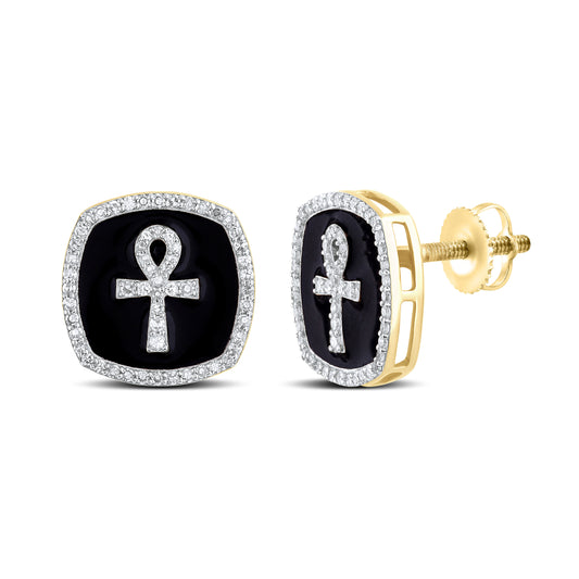 10kt Yellow Gold 0.37 CTW Natural Diamond Earrings