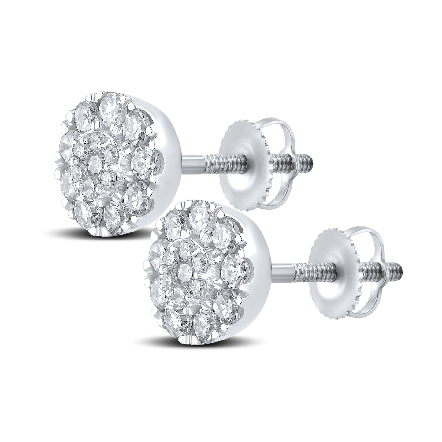 10kt white gold 0.70ctw Diamond Earrings