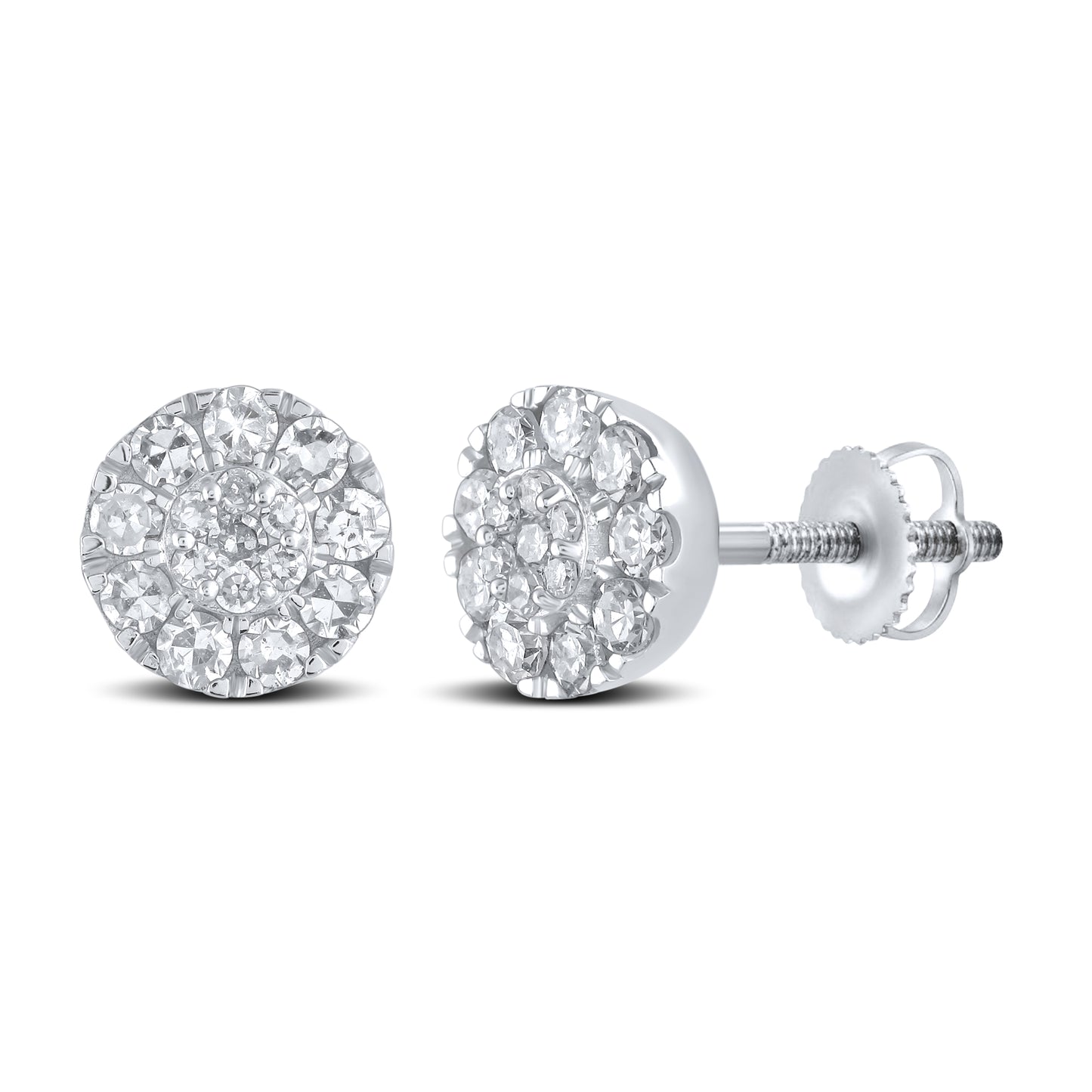 10kt white gold 0.70ctw Diamond Earrings
