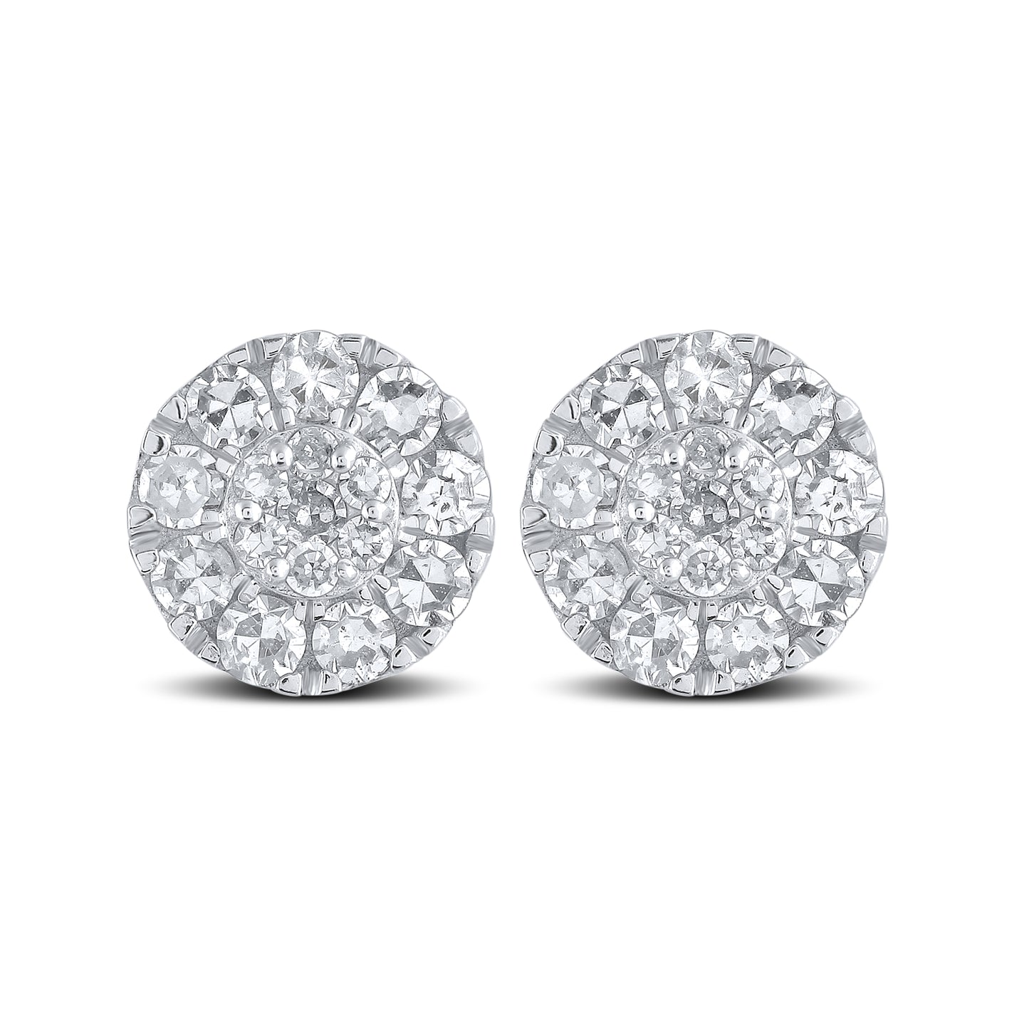 10kt white gold 0.70ctw Diamond Earrings