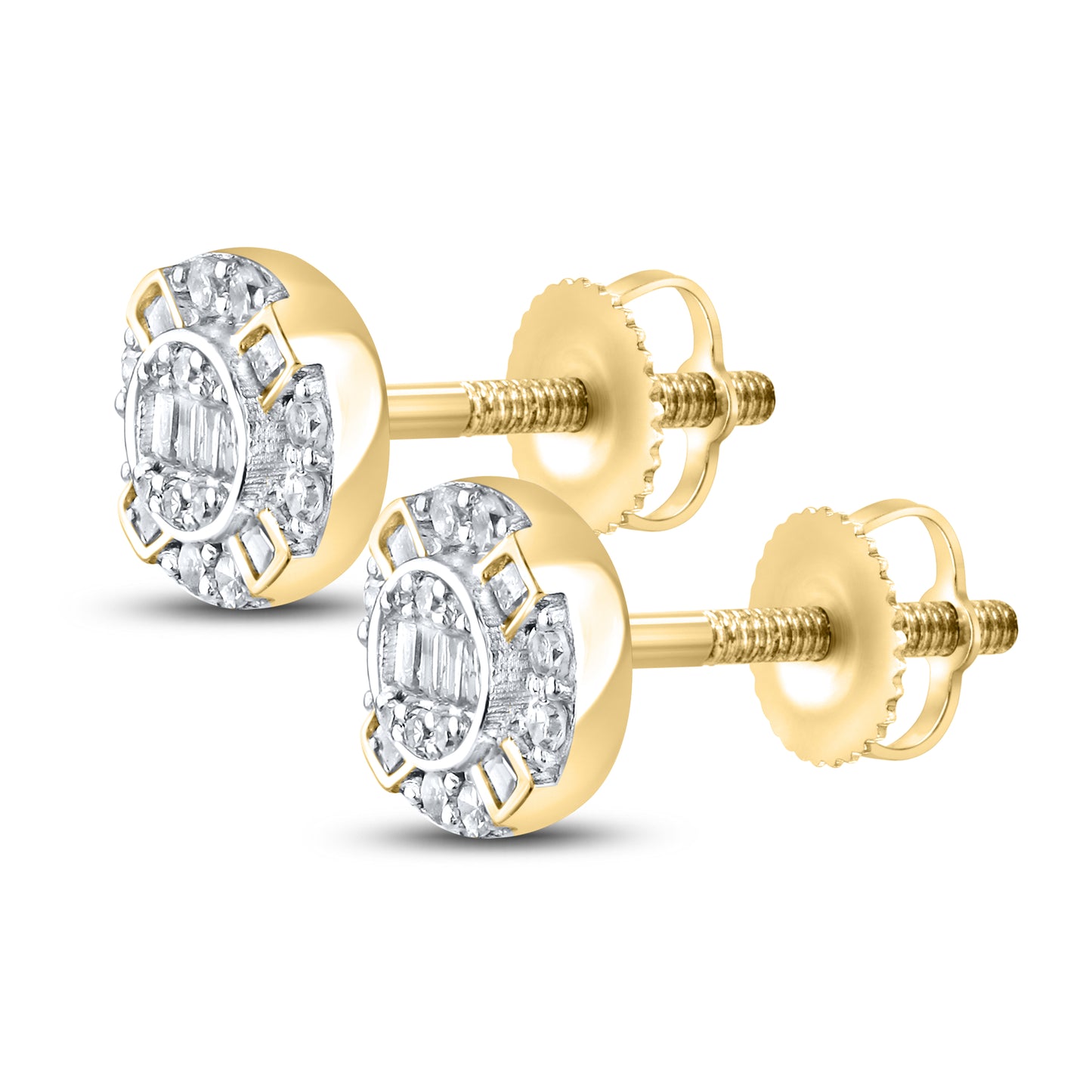 10kt Yellow Gold 0.28 CTW Natural Diamond Earrings