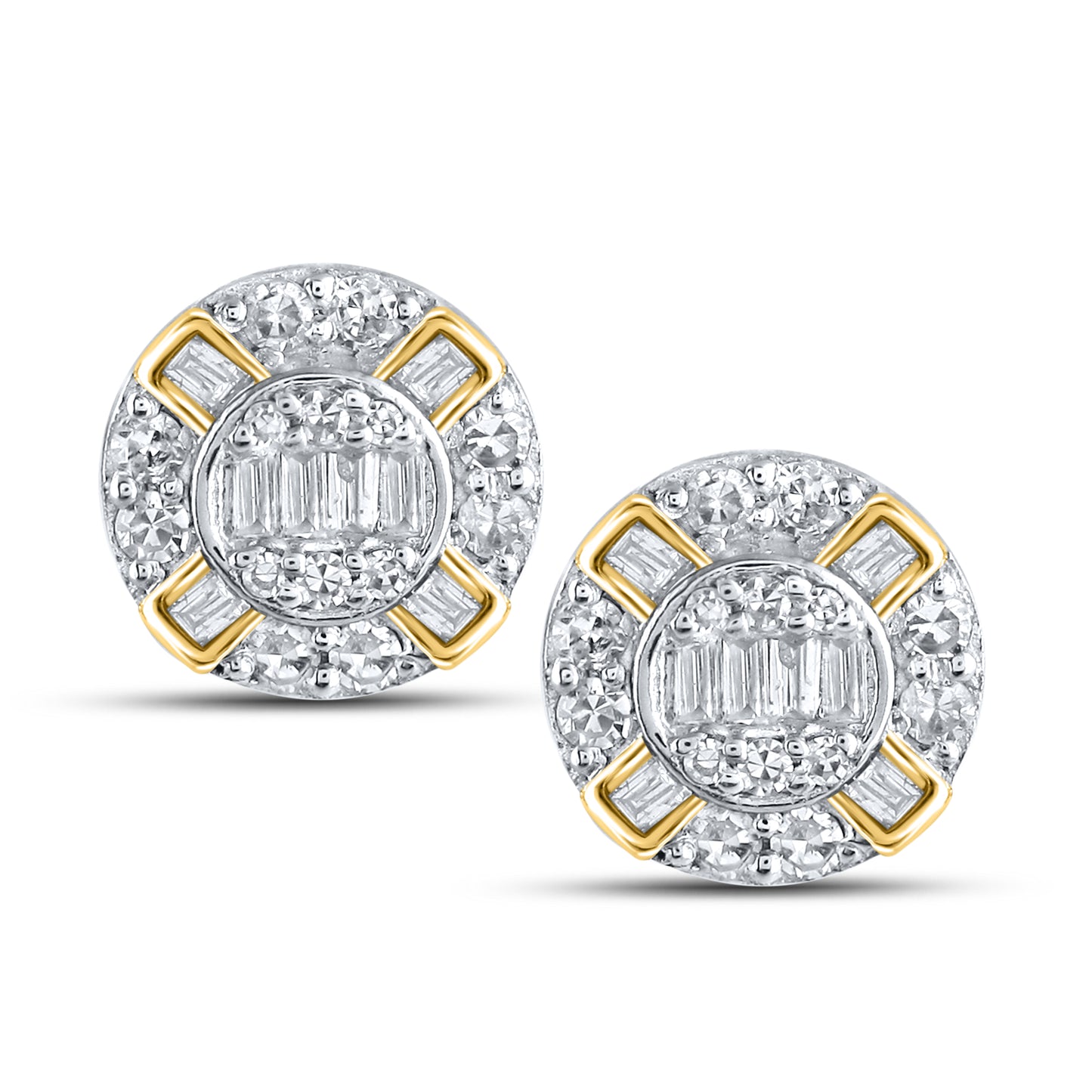 10kt Yellow Gold 0.28 CTW Natural Diamond Earrings