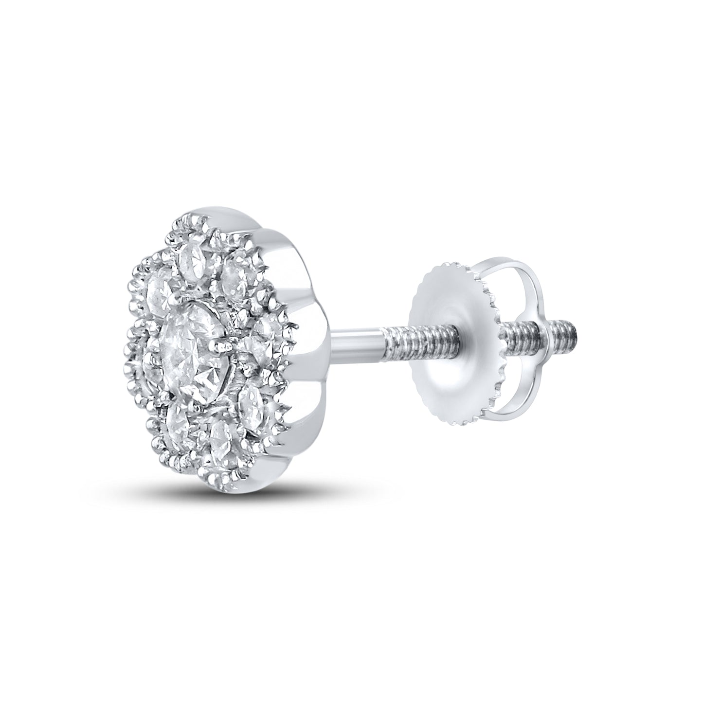 10kt White Gold 0.22 CTW Natural Diamond Earrings
