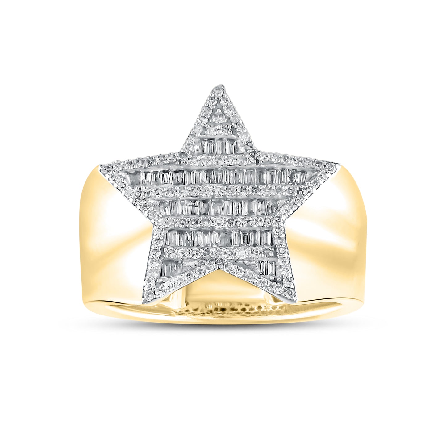 10kt Yellow Gold 0.76 CTW Men’s Natural Diamond Ring