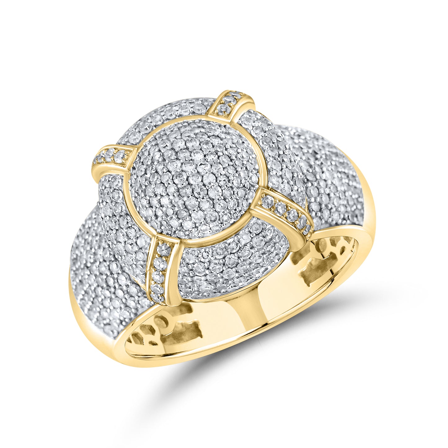10kt Yellow Gold 2 CTW Diamond Men's Ring