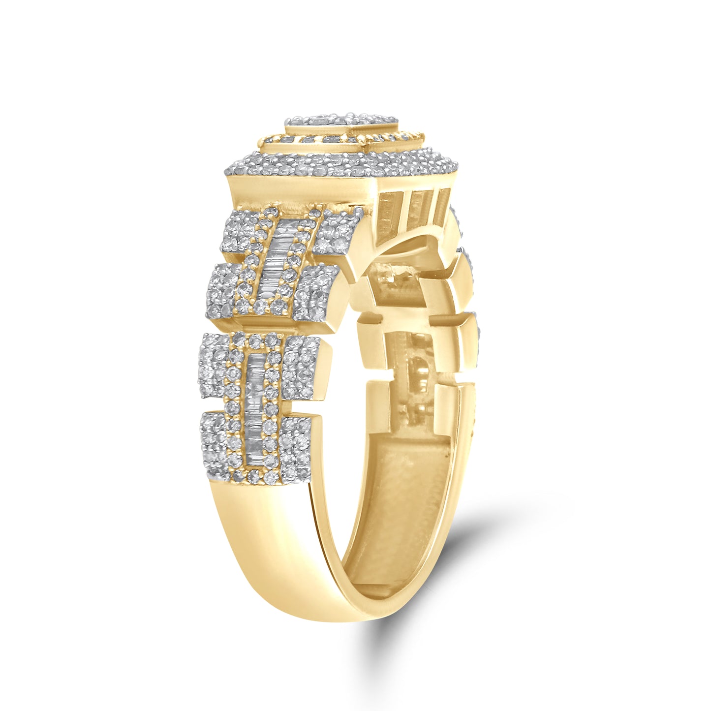 10kt Yellow Gold 1.54 CTW Men's Natural Diamond Ring
