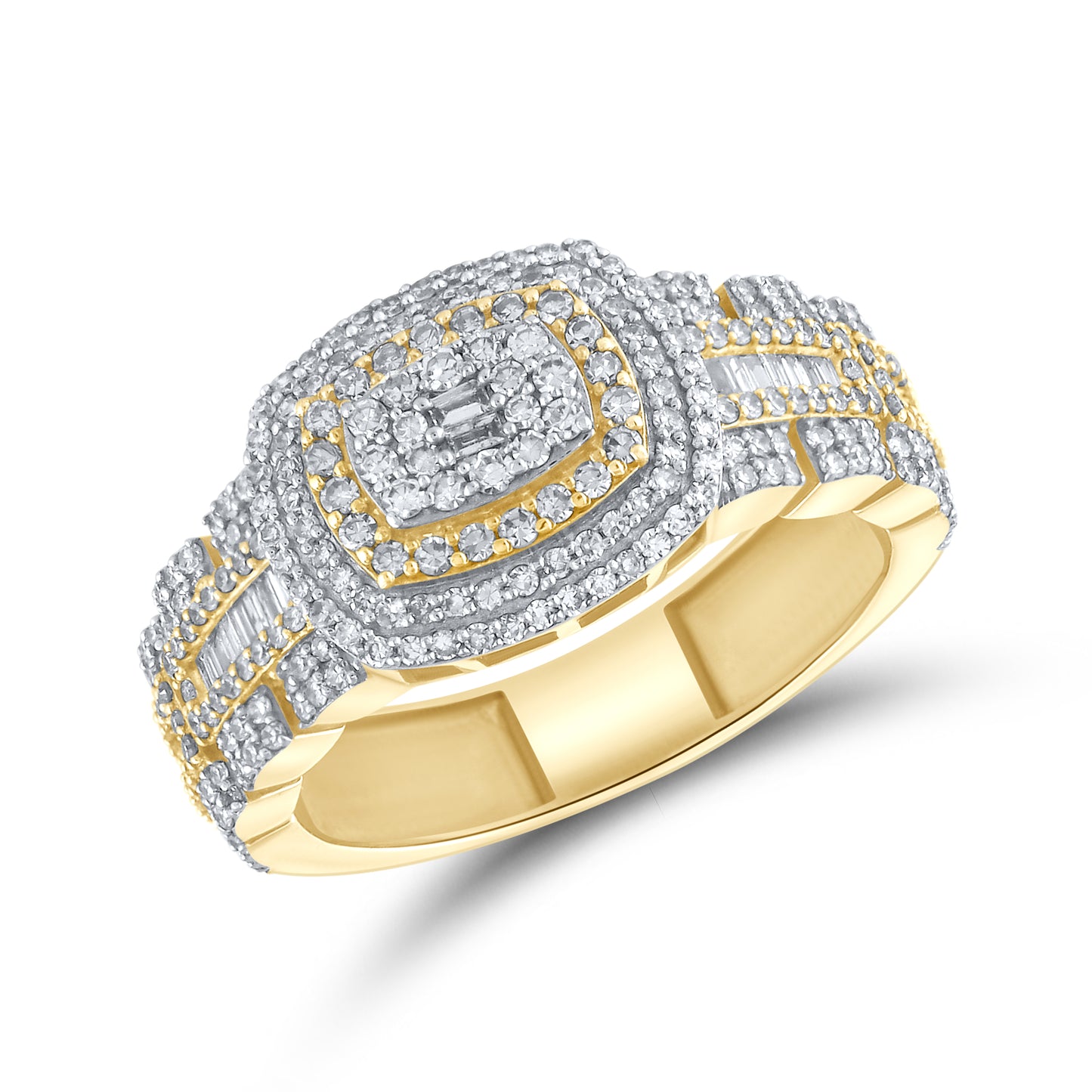 10kt Yellow Gold 1.54 CTW Men's Natural Diamond Ring