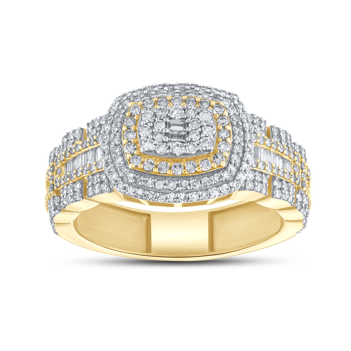 10kt Yellow Gold 1.54 CTW Men's Natural Diamond Ring
