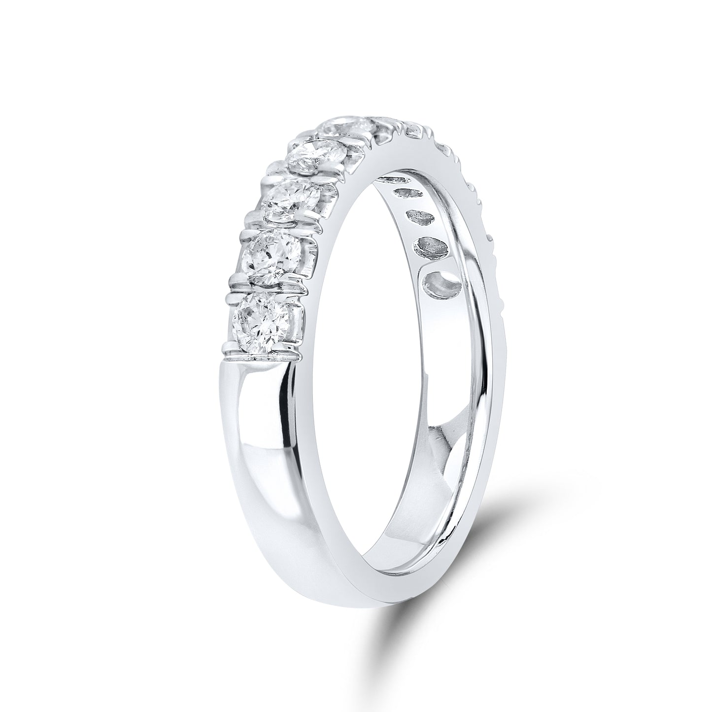 14kt White Gold 0.98 CTW Lab Diamond Band