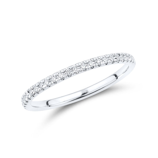 14kt White Gold 0.13 CTW Lab Diamond Band