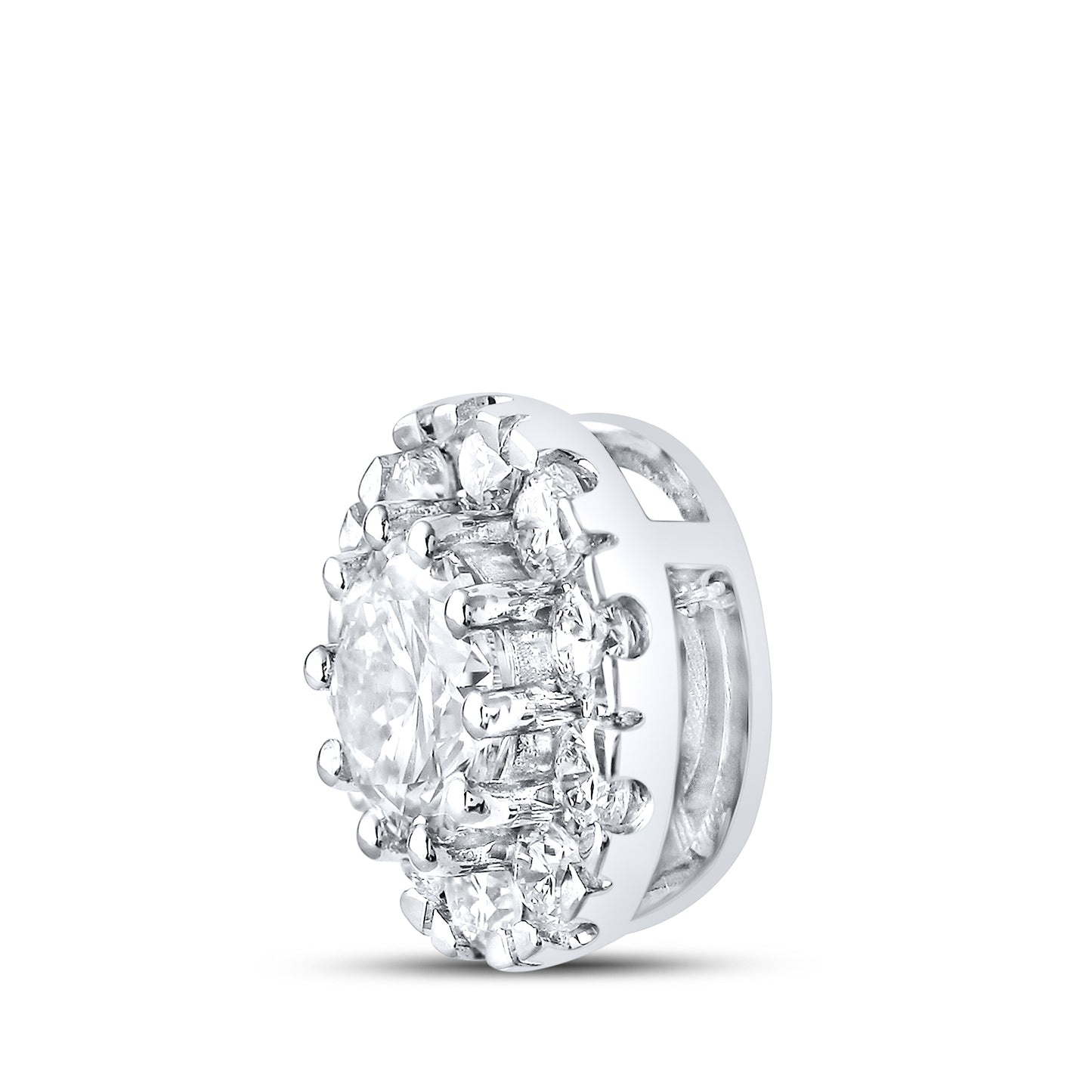 14kt White Gold 1.02 CTW Lab Diamond Pendant