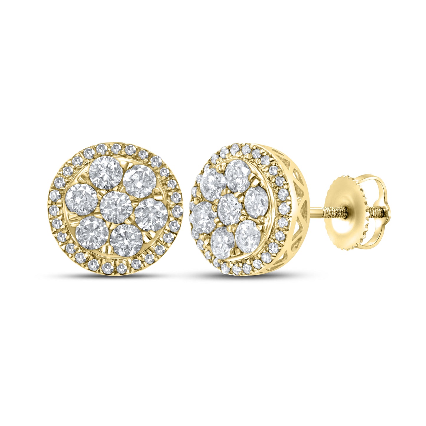 10kt Yellow Gold 0.97 CTW Natural Diamond Earrings