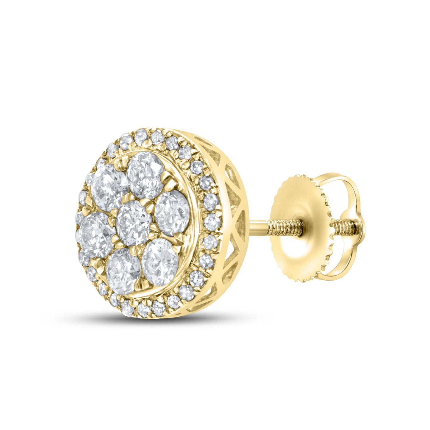 10kt Yellow Gold 0.97 CTW Natural Diamond Earrings