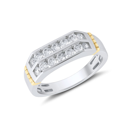 14kt White Gold 0.93 CTW Mens Lab Diamond Ring