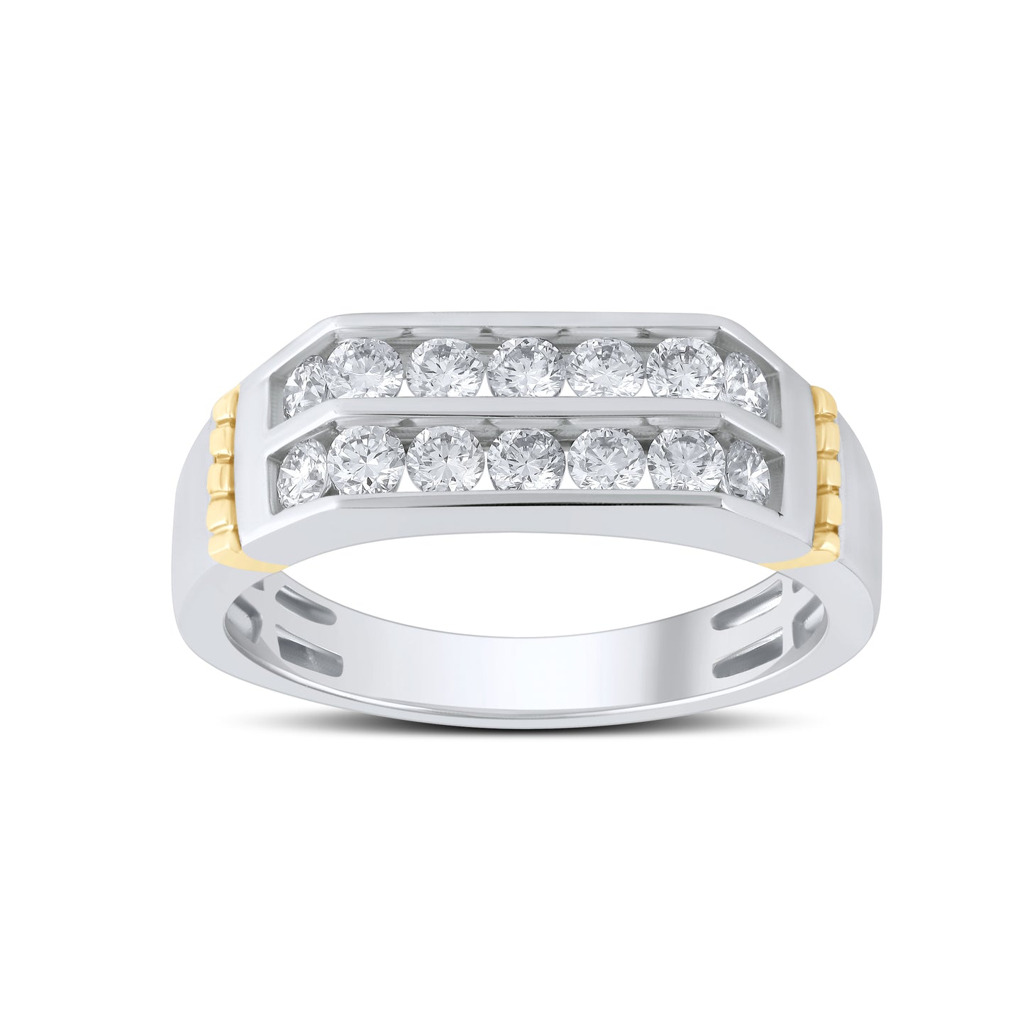 14kt White Gold 0.93 CTW Mens Lab Diamond Ring