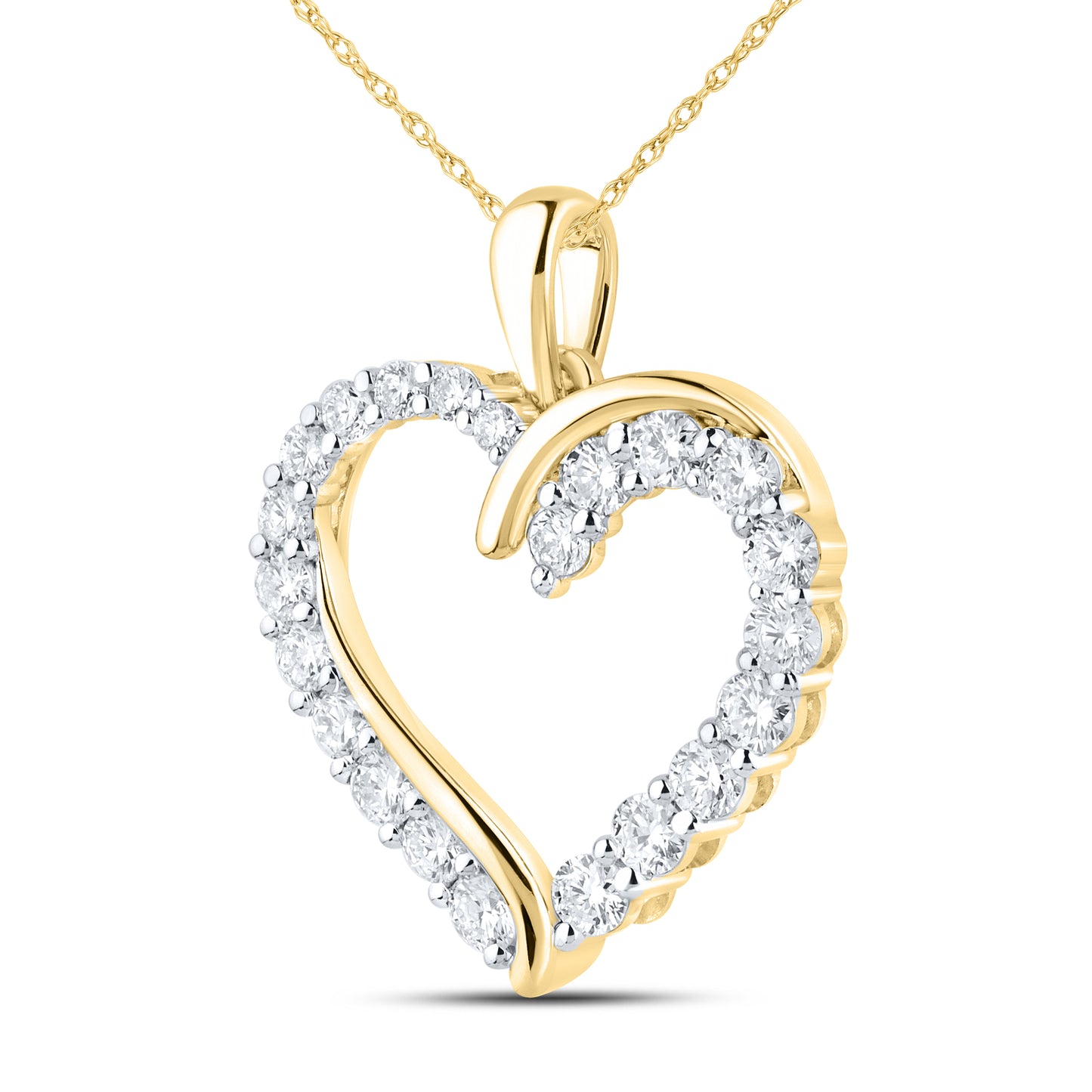 14kt Yellow Gold 1.04 CTW Lab Diamond Pendant