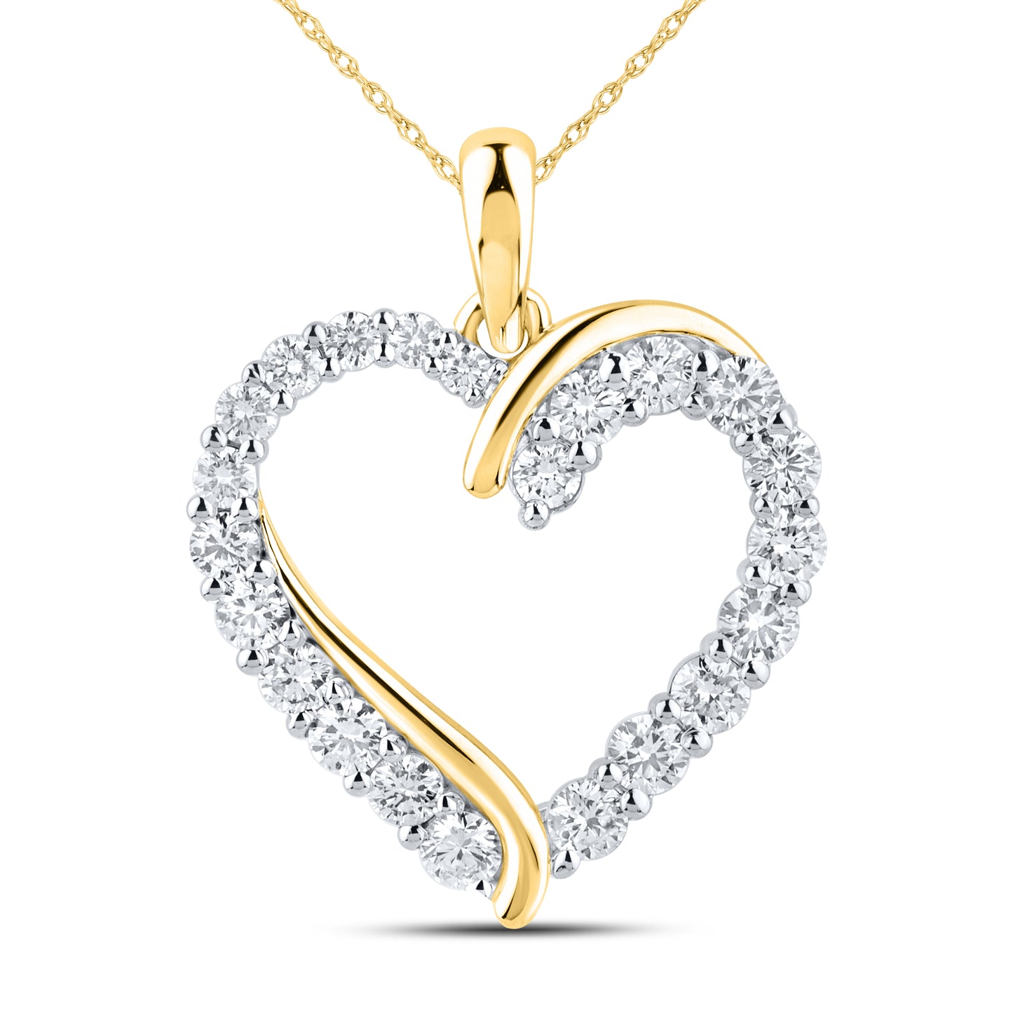 14kt Yellow Gold 1.04 CTW Lab Diamond Pendant