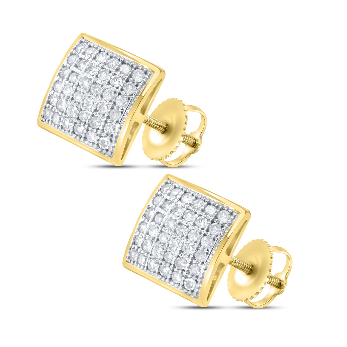 10kt Yellow 0.25 CTW Natural Diamond Earrings
