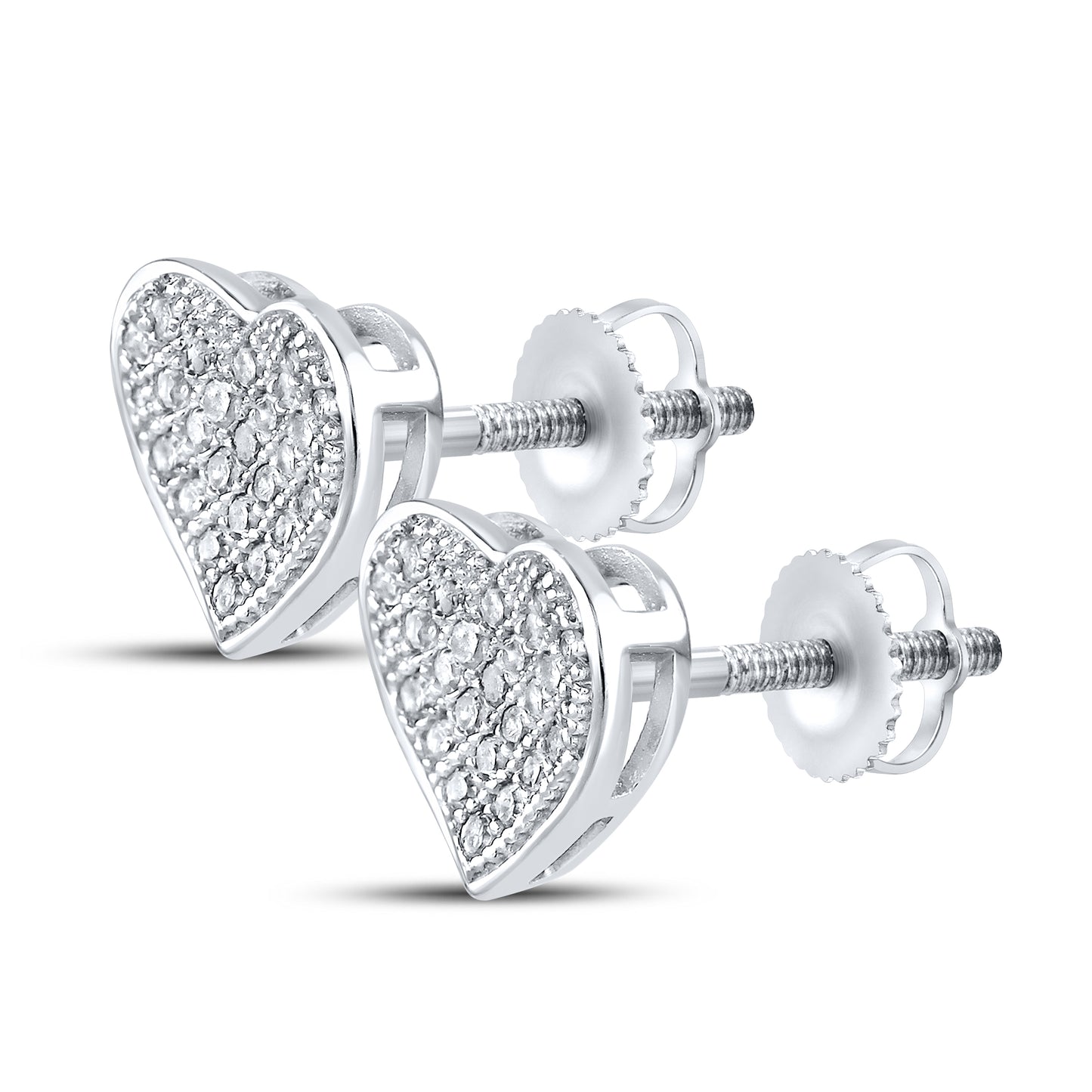 10kt White Gold 0.15 CTW Natural Diamond Earrings