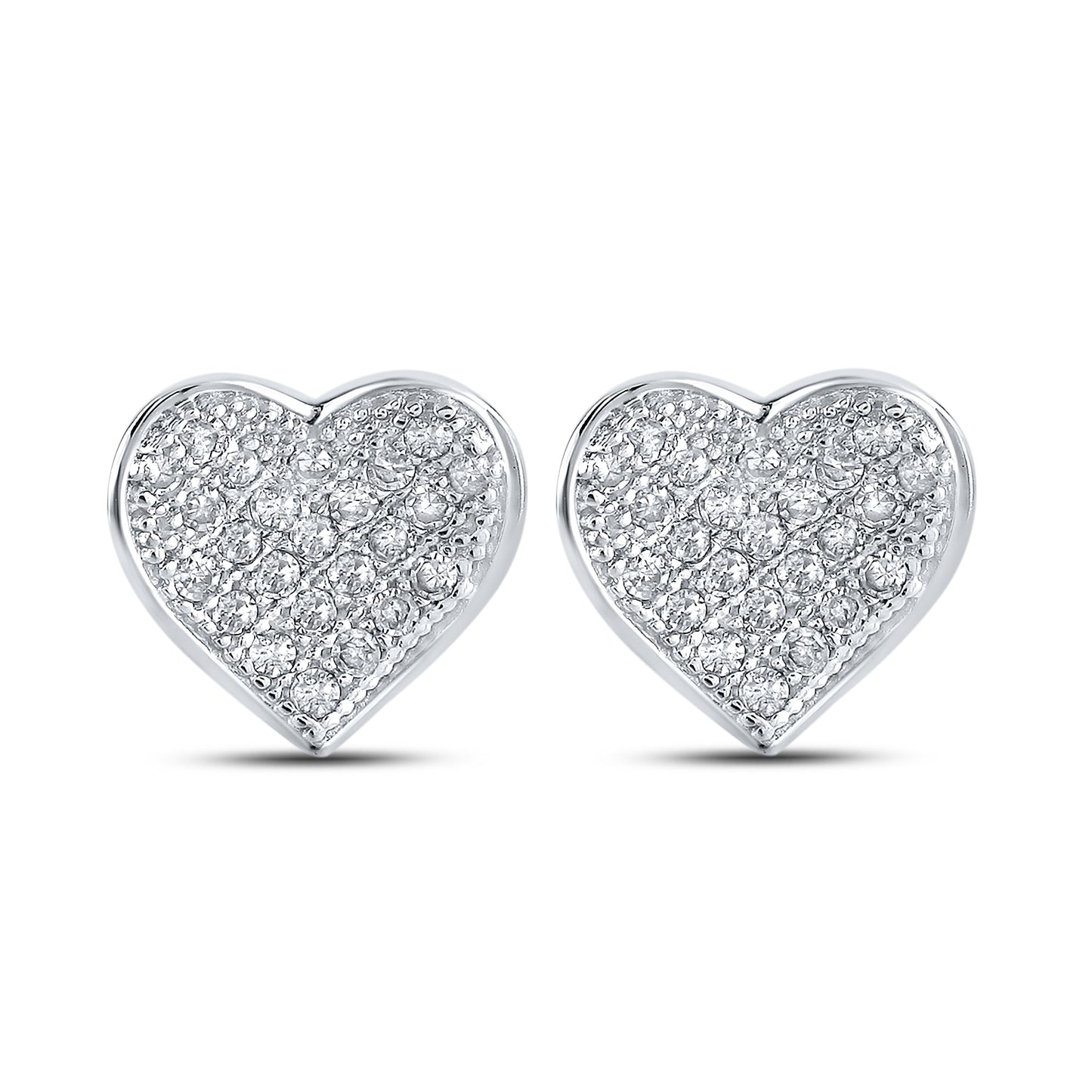 10kt White Gold 0.15 CTW Natural Diamond Earrings